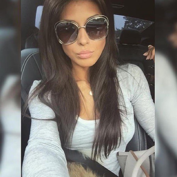 Chloe oversized Carlina square sunglasses- Gray - Picture 6 of 6